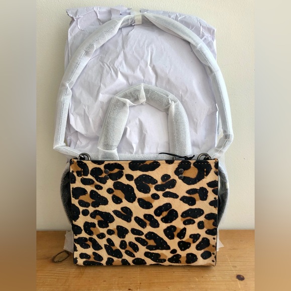S⭕️LD‼️New Coach 1941 Rogue 25 Leopard Print Calf Hair Rivets - Picture 3 of 9